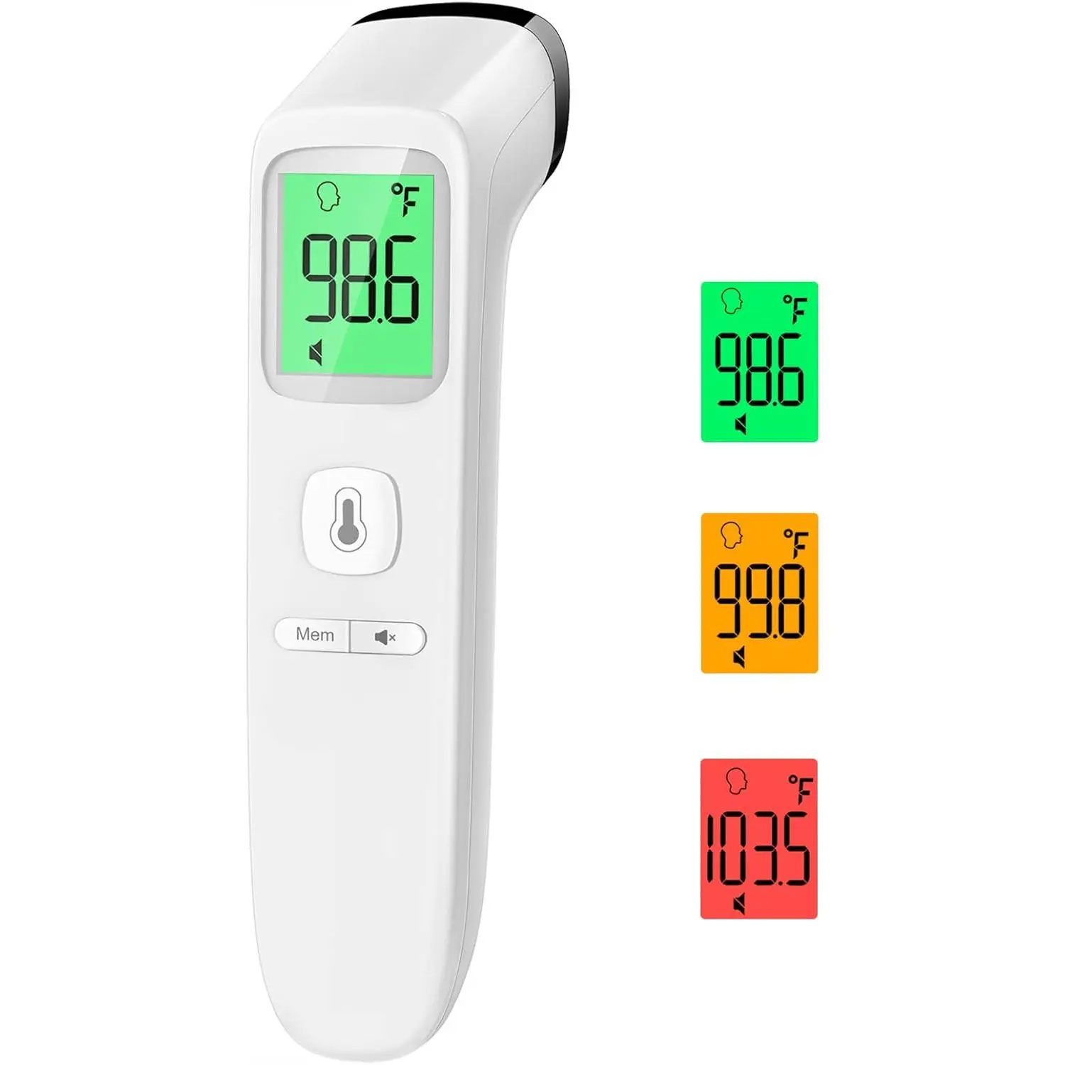 No-Touch Thermometer for Adults and Kids, Accurate Digital Baby Thermometer| 1s Fast Reading, Fever Alarm, Silent Mode, 35-Reading Memory, Forehead & Object Mode, AAA Battery Included, for Home & Clinic