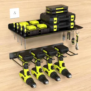 KSVO Wall Tool Organizer, Holder for, Workshop, and Shed, Tool Rack for & Tools (Black)