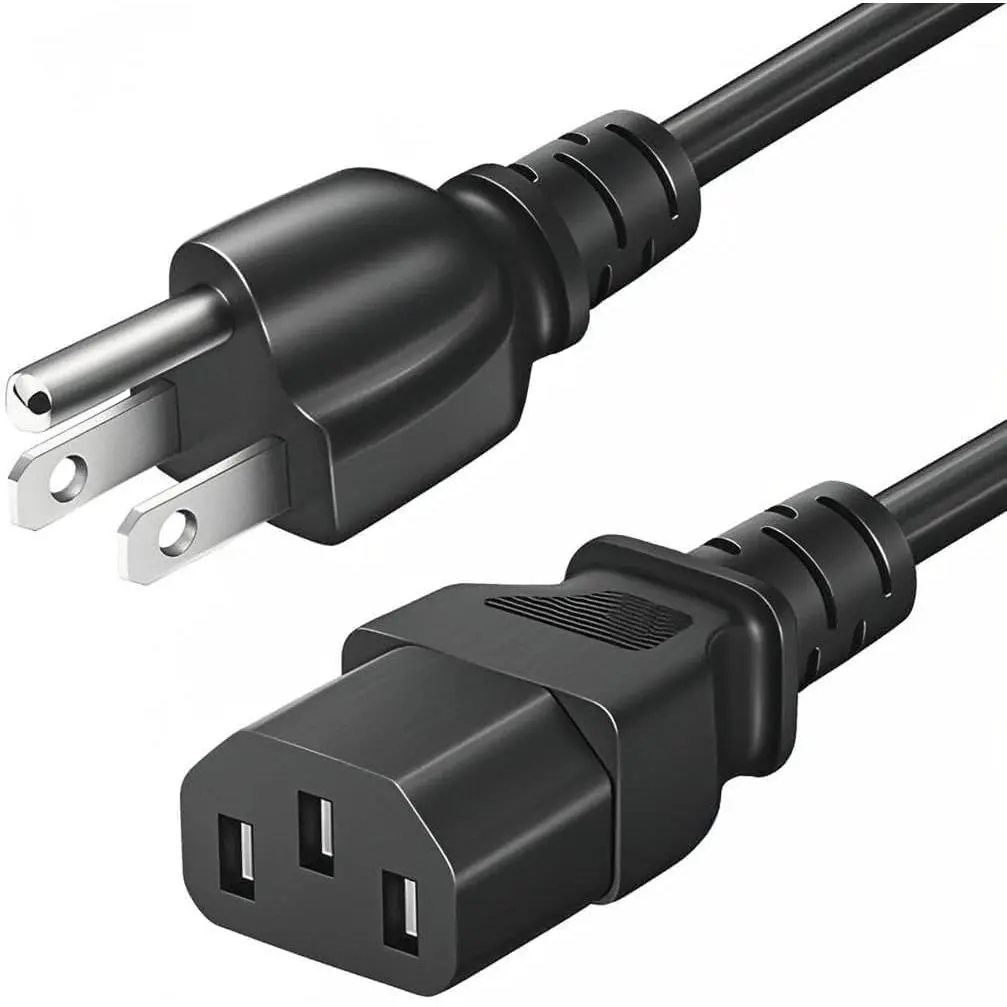 18AWG Wire Replacement Power Cord with PVC Jacket & Standard Plug, 3FT/6FT Length, Stable Power Supply for Kitchen Appliances (Instant Pot, Air Fryer) – Universal Fit for Sports & Outdoor Exercise Machine Accessories, Fits Multiple