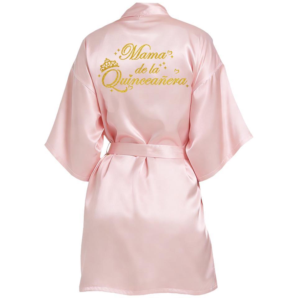 Mis Quince Años Quinceañera Robe Birthday Party Bathrobe Elegant Girls Celebration Gown for 15th Anniversary Ceremony