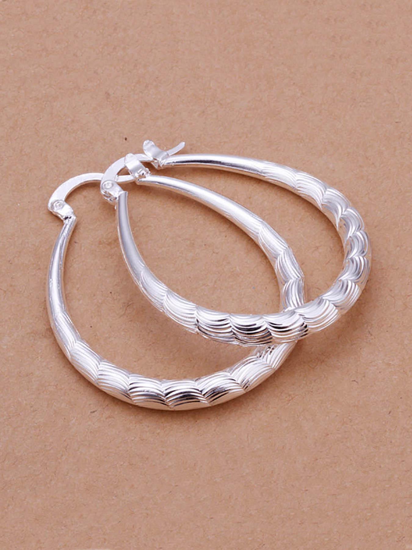1 Pair Elegant Zinc Alloy Hoop Earrings, Water Drop Shaped Earrings for Women, Fashion Jewelry for Party, Daily Clothing Decor, Trendy All-match & Exquisite Jewelry for Birthday Gift, Fashionable Hoop Earrings