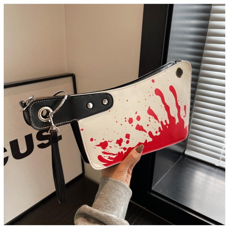 Women's High-end, Creative And Personalized Bags, Halloween Kitchen Knife Clutch, Hand-carrying Cross-body Bag