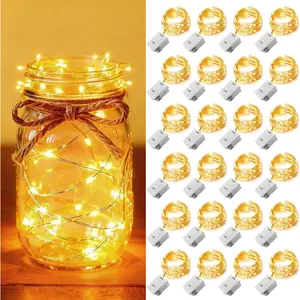24 Pack Fairy Lights Battery Operated [3 Modes] 7ft 20 LED Mini Twinkle String Lights Waterproof Silver Wire Firefly Starry Lights for Wedding Party Mason Jars Christmas Decorations, Warm Whitefidget toys