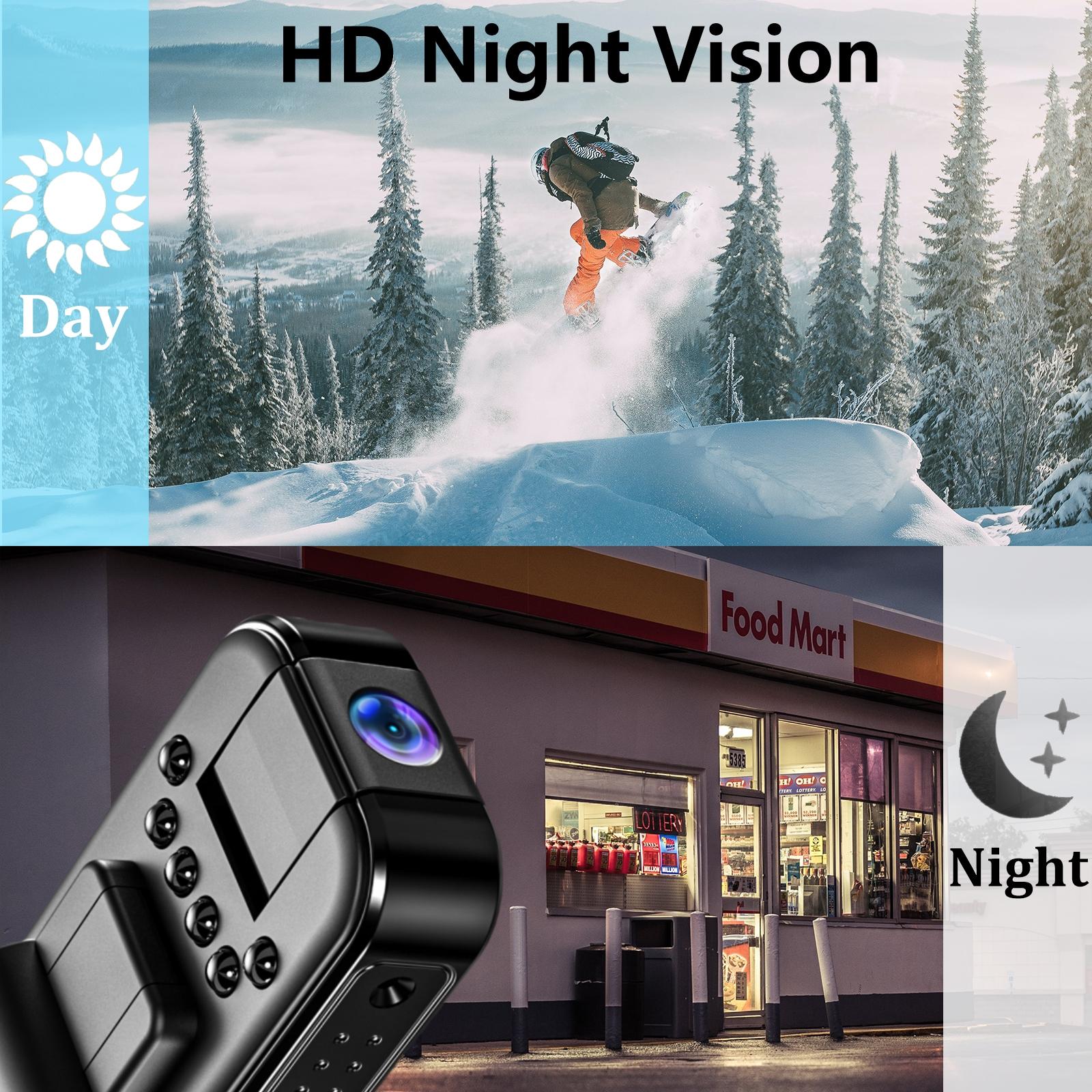 Wireless 1080P Vlog Body Camera, Wearable Body Cam with Night-Vision & 180 °         Rotation Lens – Lightweight Camcorder for Outdoor Recording & Travel