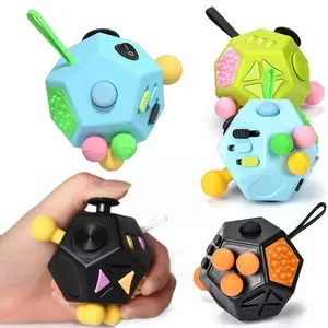 12-Sided Fidget Cube: Ultimate Stress Relief & Focus Toy for Kids & Adults | EDC Anxiety Toy | ADHD Sensory Tool