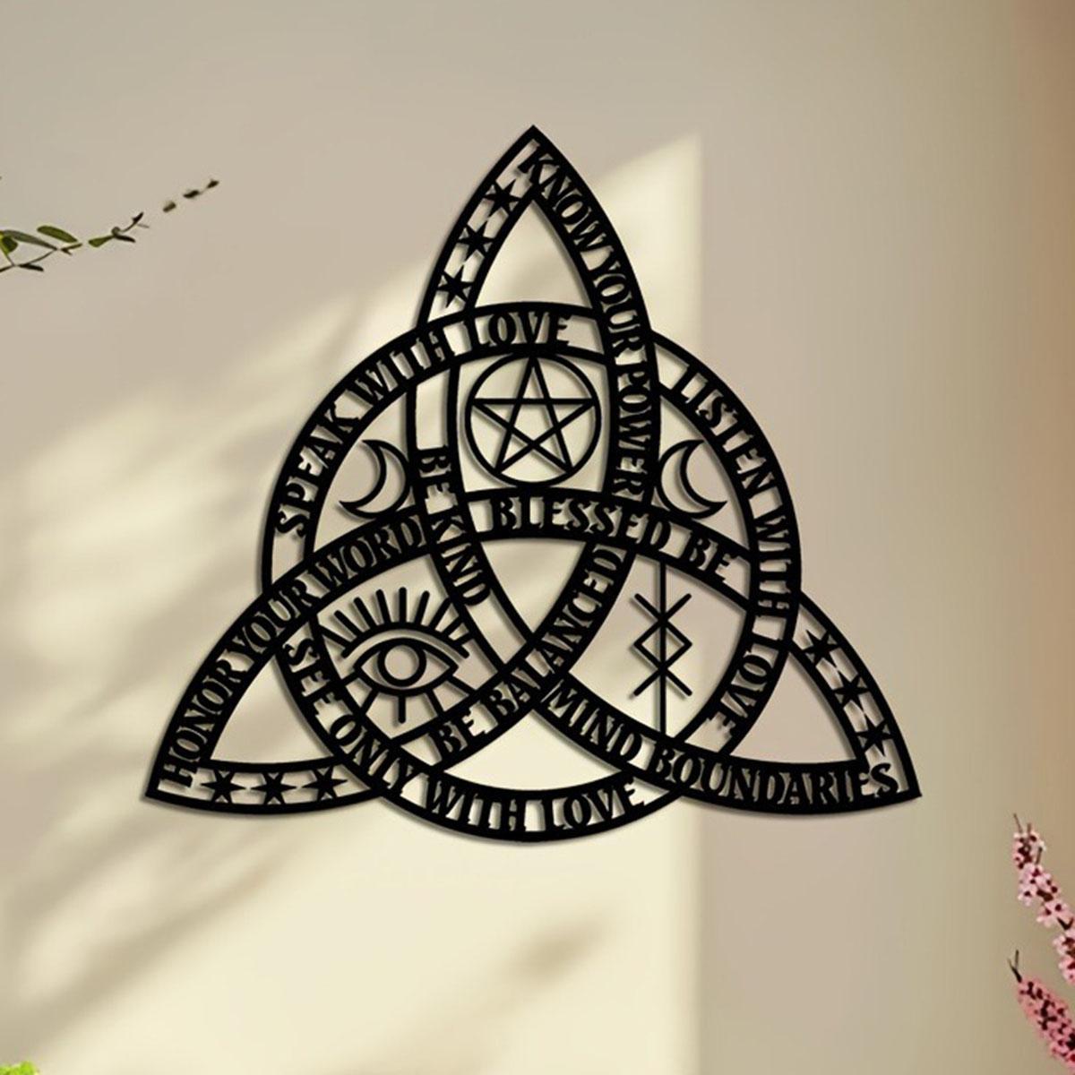 Celtic Knot Design Wall Decor, Creative Metal Wall Hanging Decor, Art Wall Decoration, Wall Hanging Ornament for Home Living Room Bedroom Decor, Hangable