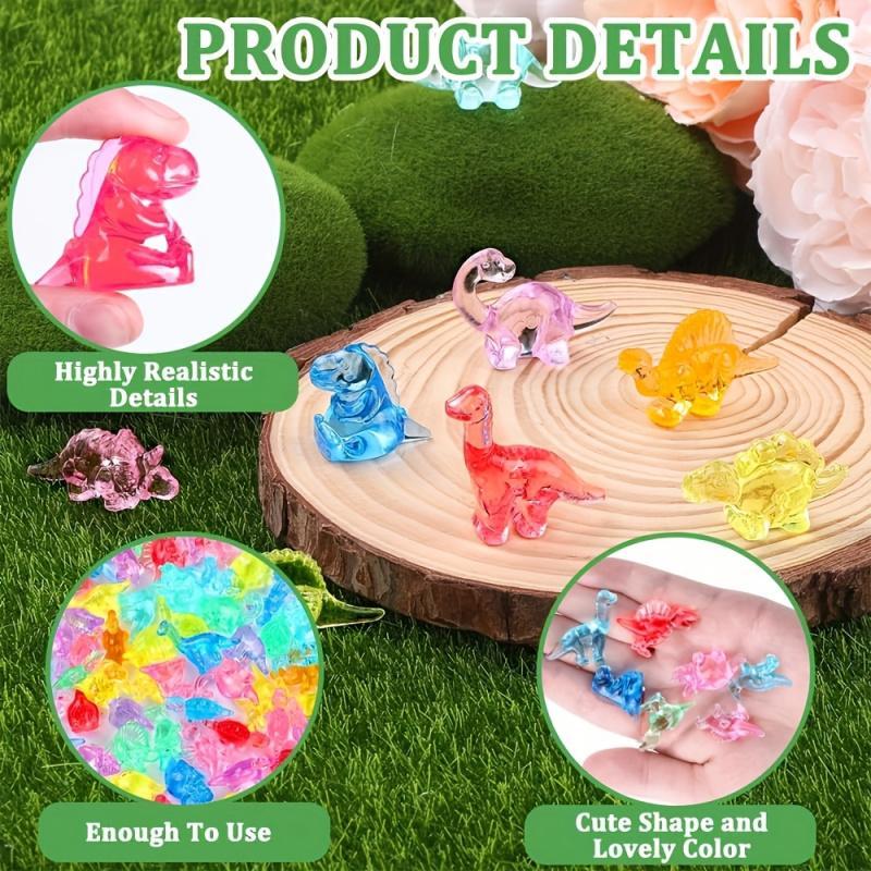 Mini Dinosaur Decoration, 50pcs Cute Collectible Figurines Dinosaur Ornament, DIY Decorative Accessories for Home & Office & Party