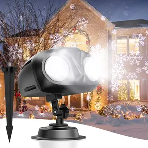 Christmas Snowflake Projector  Lights Outdoor, - Snowfall Led Lights with Remote, IP65 , for Halloween Xmas  Year Holiday Party Decoration