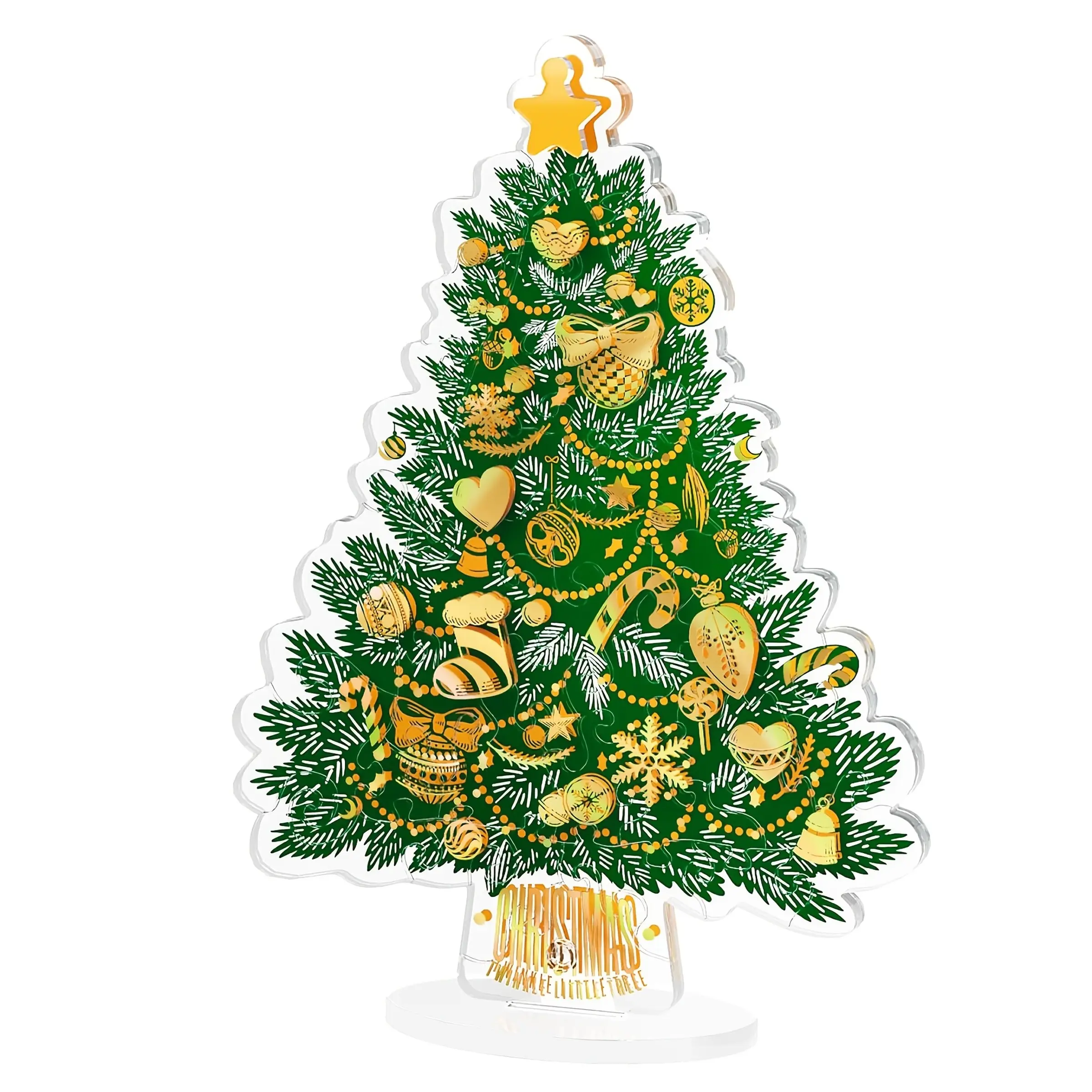 Acrylic Christmas Tree Desktop Decor, Festive Atmosphere, Perfect Gift for Friends and Colleagues, Ideal for Living Room, Office, Bedroom