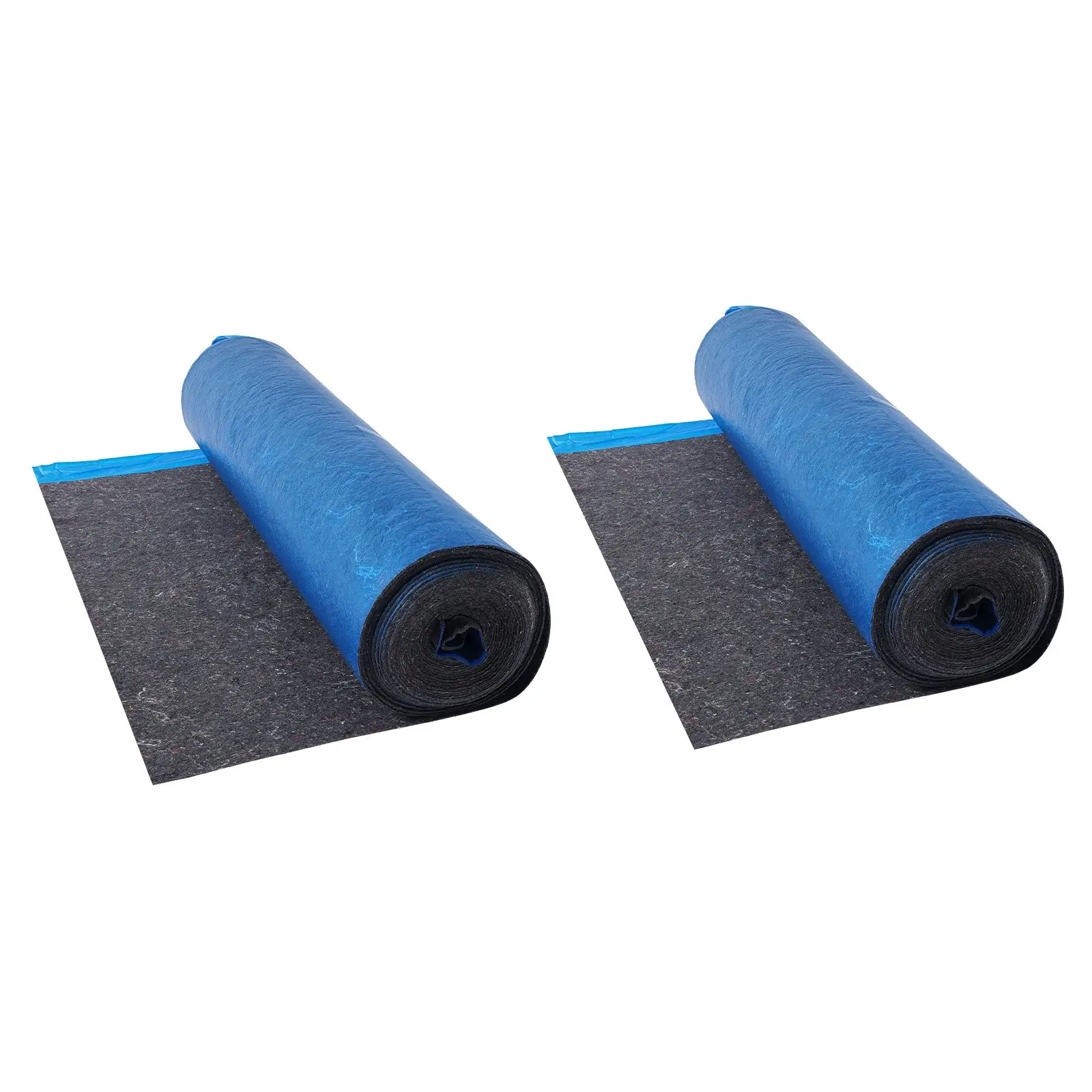 【toolupgrade】VEVOR Vinyl/Laminate Floor Underlayment Roll Pack (2 Rolls x 200 sq. ft, 400 sq. ft Total), 3mm Fiber+Film Padding with Attached Vapor Barrier, Heavy Duty Soundproofing for Indoor Use