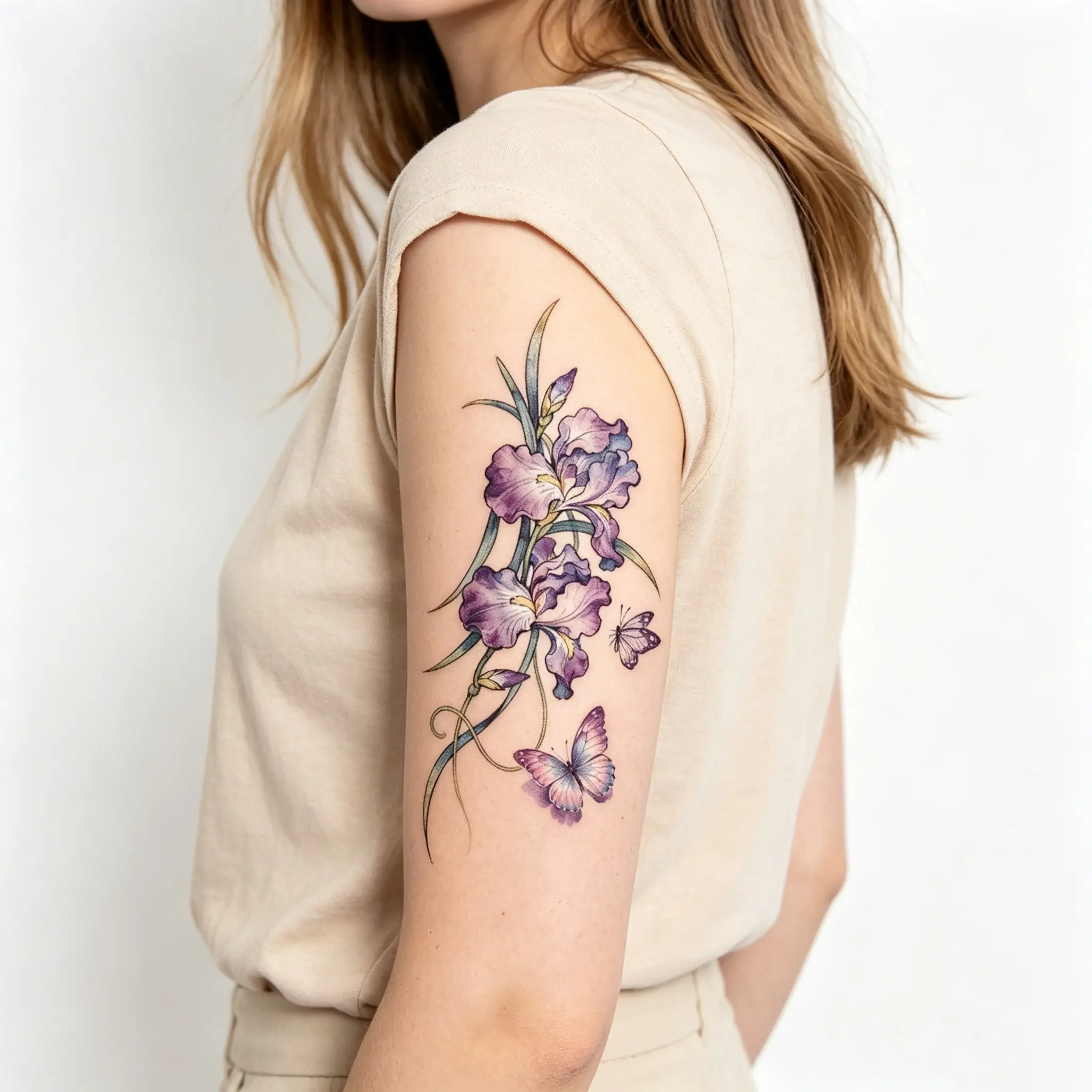 3D Spray Painted Hollow Flower Temporary Tattoo Waterproof Sweat Proof Long Lasting Dark Gothic Body Art Sticker for Women Arm Collarbone Leg Decoration Festival Party Music Festival Atmosphere Enhancer