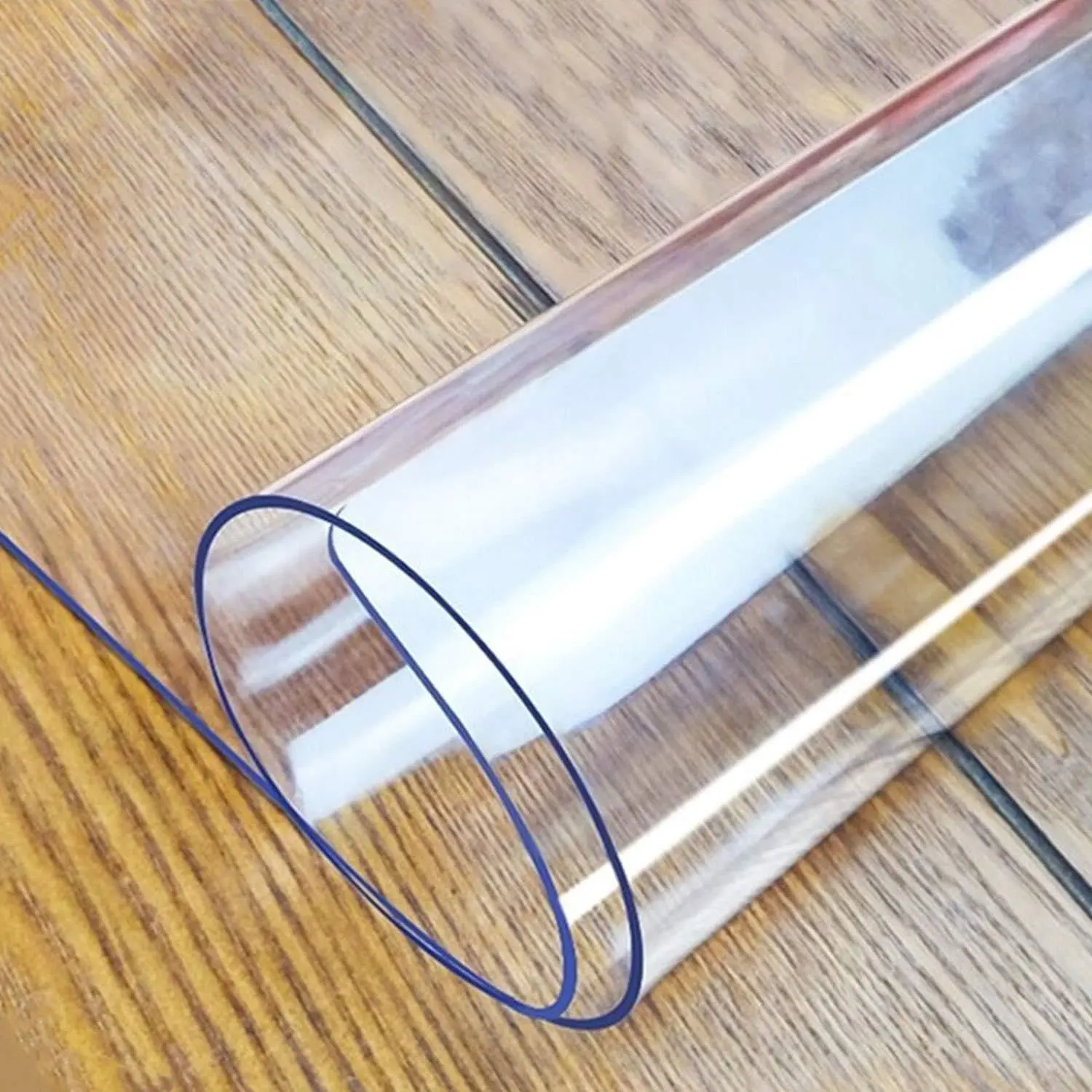 1.5mm BPA-Free Transparent Rectangular PVC Plastic Desk Mat - Environmentally Friendly Tabletop Table Cover, Oil-Proof, Scratch-Proof, Heavy-Duty, Heatproof, Stain-Resistant, Easy-Clean Protector for Office, Home