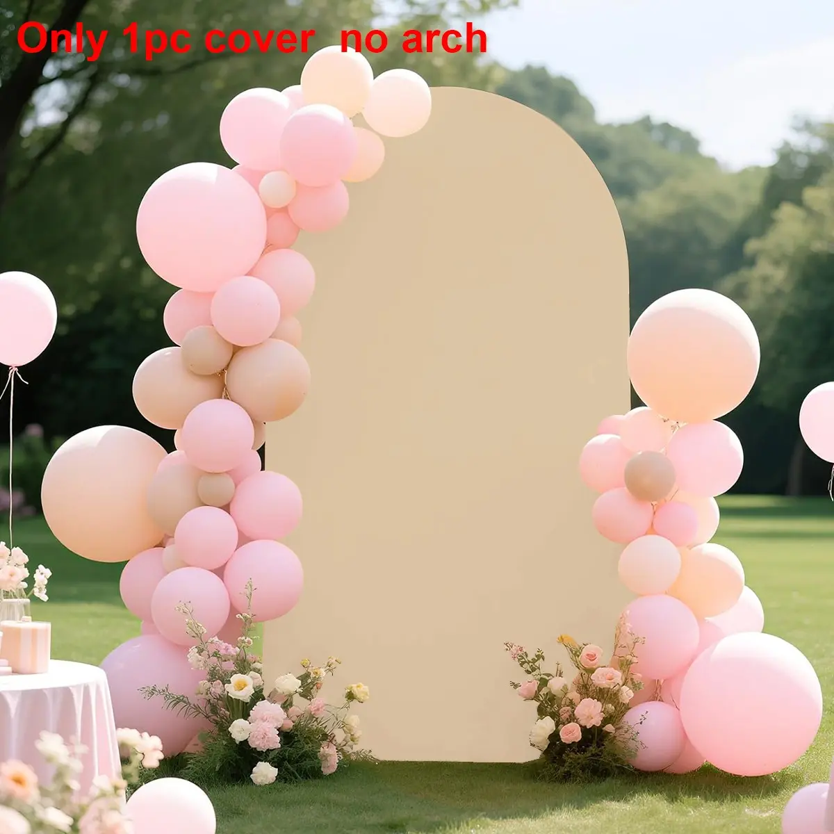 Single Piece Solid Color Half Circle Arch Background Cloth, Ideal for Birthday Parties, Wedding Decor, Indoor/outdoor Scenes, Stretchable and Easy to Clean, Backdrops