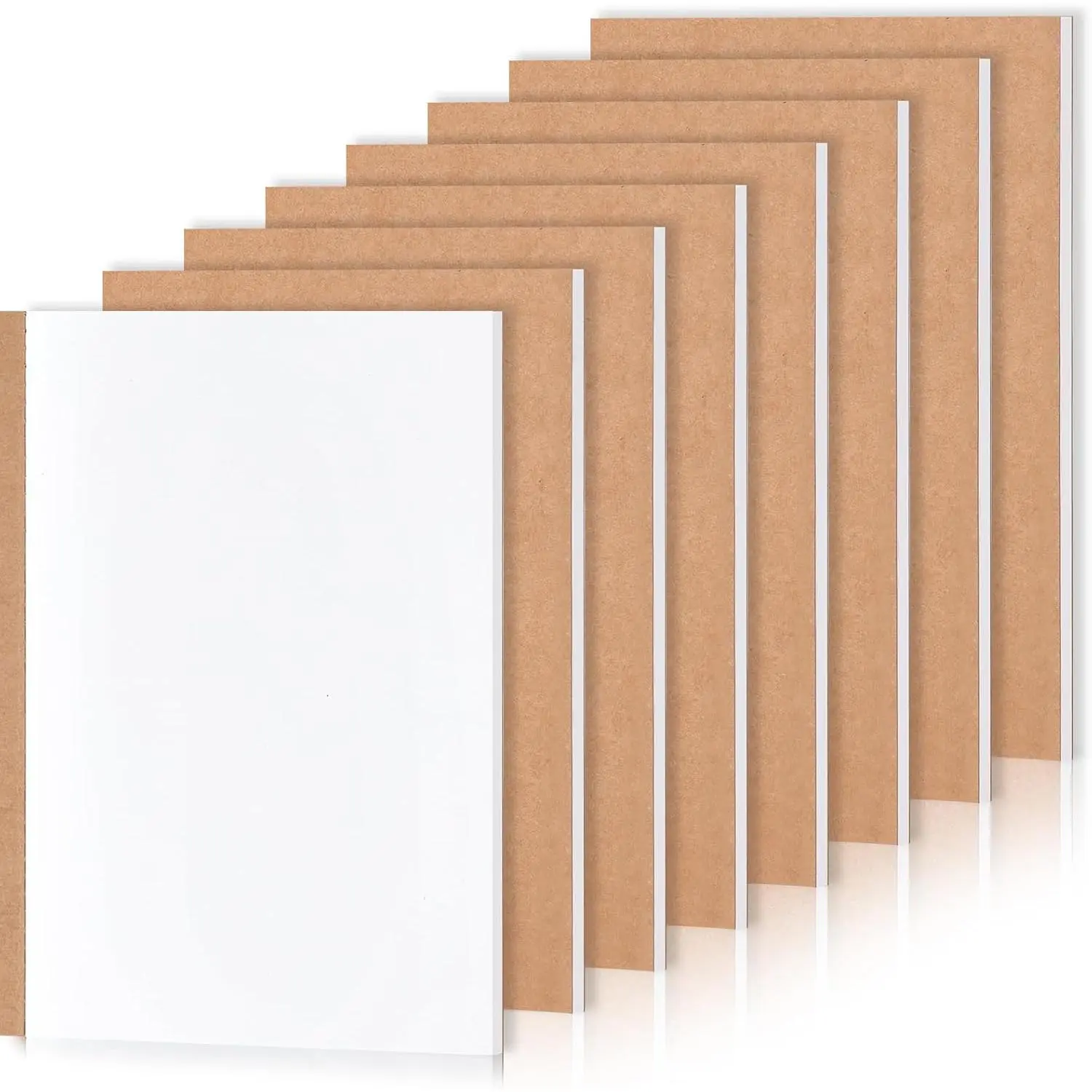 8 Pack Blank  Notebooks, A5 Journals Notebook Bulk, Unlined Paper Sketchbooks, 8.3 x 5.5 inches 60 Pages Travel Journal Set for Journaling, Student, , Writing