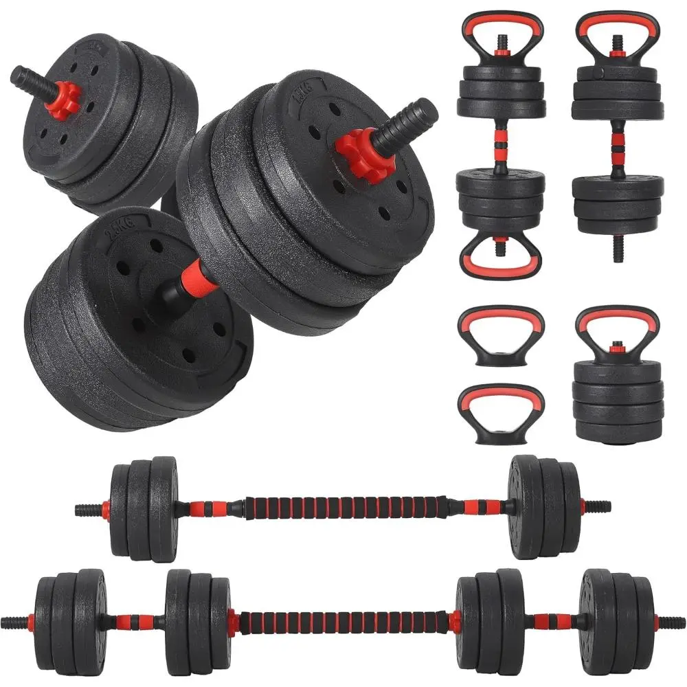 44LBS 4-in-1 Adjustable Dumbbell & Barbell Set - All-in-One Home Gym Weights Kit for Men & Women 44LBS 4-in-1 Adjustable Dumbbell & Barbell Set - All-in-One Home Gym Weights Kit for Men & Women