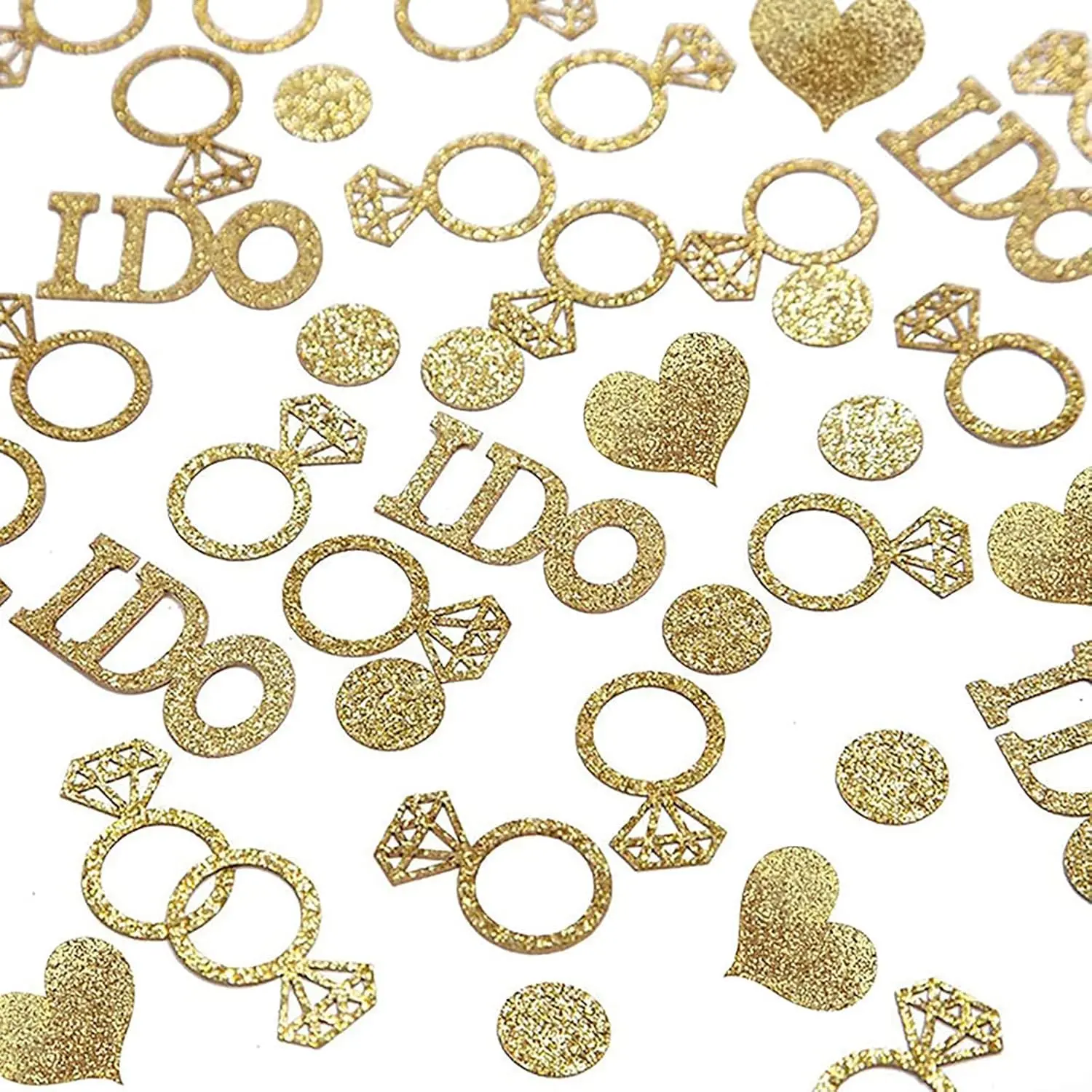 Wedding Confetti, 100 count I DO Engagement | Bridal Shower Decorations, Bride to Be Confetti, Glittering  Ring, Engagement Party Table Scatter