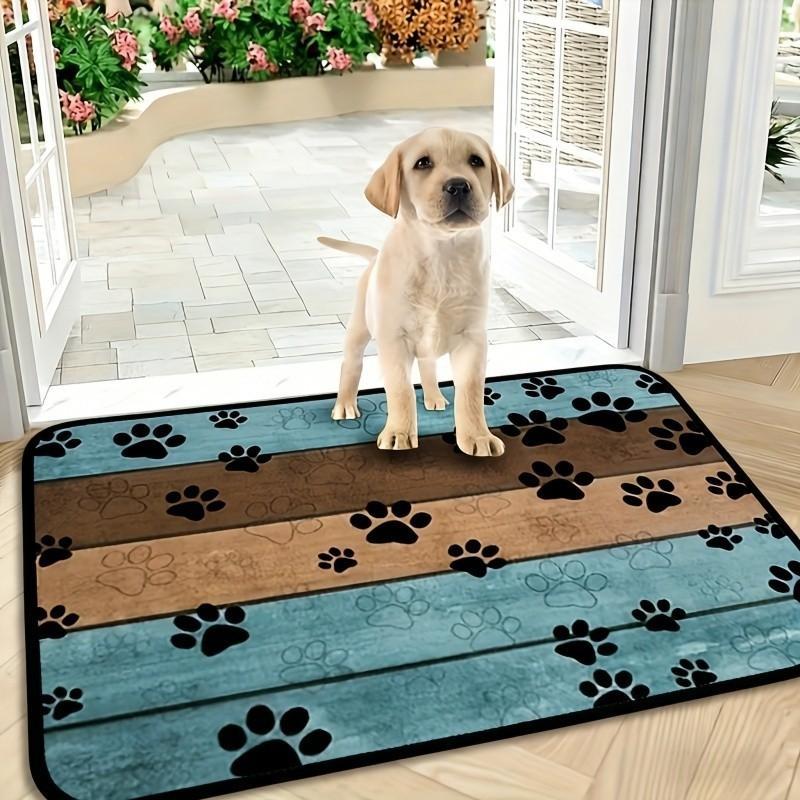 Dog Paw Cleaning Mat – Soft & Absorbent Pet Door Mat, Quick-Dry Washable Polyester Rug for Muddy Paws, Suitable for Small, Medium & Large Dogs
