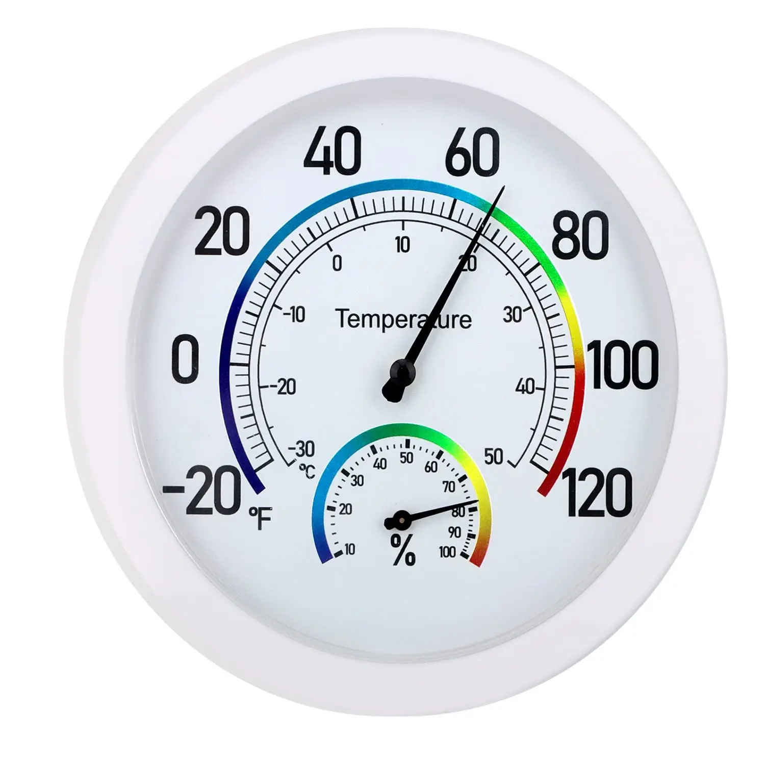 6" Thermometer Indoor with Humidity Gauge - Wall Thermometer/Hygrometer for  Decorative,  Analog Dial Temperature Humidity  for Room Temp