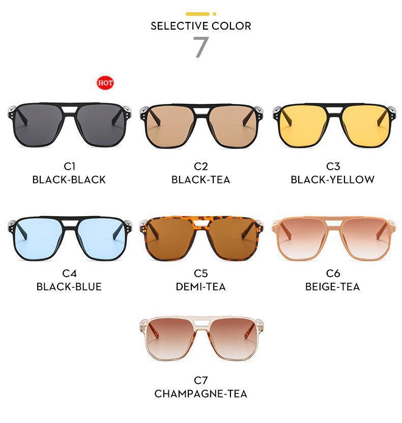 7 Pack Trendy Retro Fashion Sunglasses for Women & Men – 7 Color Versatile Set with UV400 Protection, Lightweight PC Frame & Comfortable Lenses, Stylish Shades for Daily Wear, Parties, Beach & Outdoor Activities