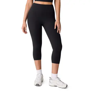 UNISSU Hugcurve No Front Seam High Waisted Capri Leggings for Women Workout Buttery Soft Yoga Pants Athletic Tights - 19''