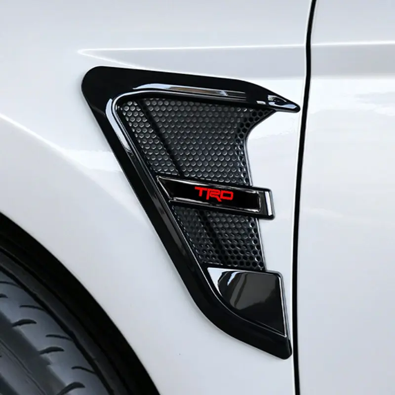 Carbon Fibre Car Emblems Side Flank Fender Modified Stickers For Toyota TRD Logo Corolla Chr Avensis Yaris Camry Racing Auto Accessories Car Decals Vehicle Exterior Decoration
