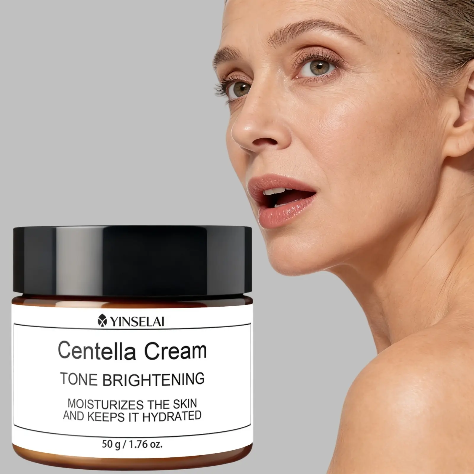 Centella Cream for Women and Men, Daily Moisturizing Face Cream with Hydration and Tone Brightening Support, 50g