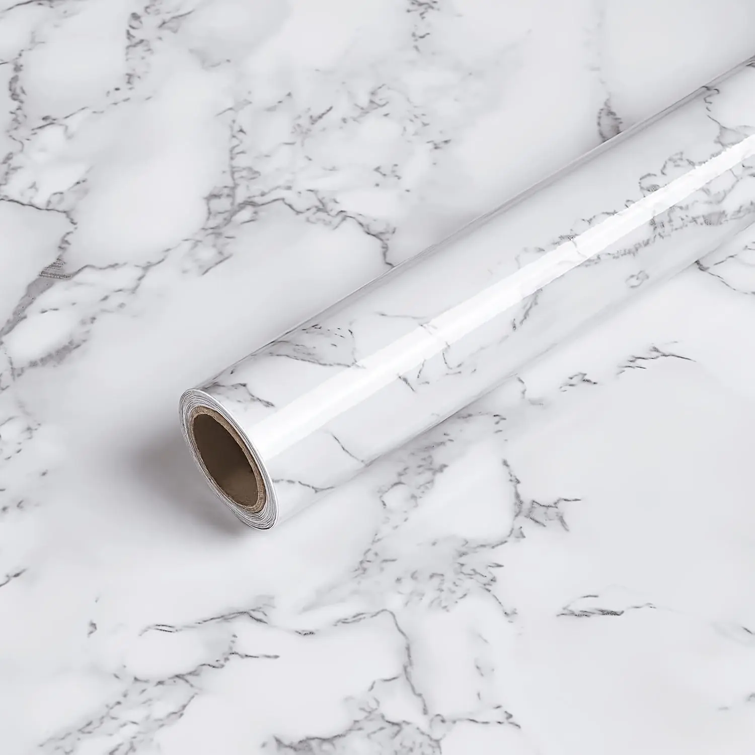 Self-Adhesive Marble Pattern Wallpaper Roll, Easy to Clean, Ideal for Living Room, Kitchen, Bathroom, Commercial Spaces, Desktop, Walls
