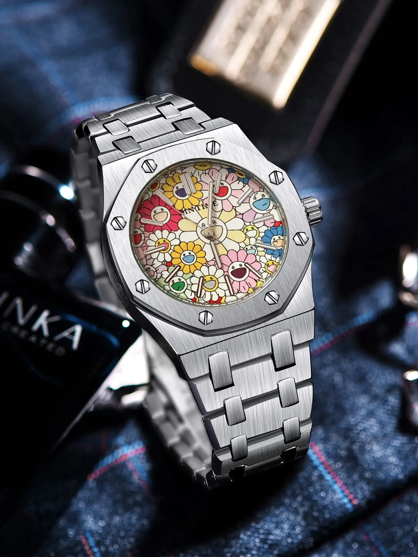Men's Fashion Round Dial Quartz Watch, Date Display, Trendy and Versatile, Elegant Birthday Gift with Box, Stylish Wristwatch, Analog Wristwatches