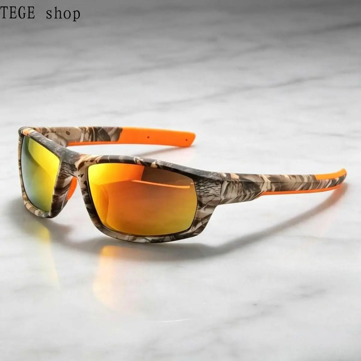 Men's 3-Pack Polarized Tactical Camouflage Sunglasses, Sports Eyewear for Outdoor Cycling, Riding and Fishing, Outdoor Sports, Polarized Lens