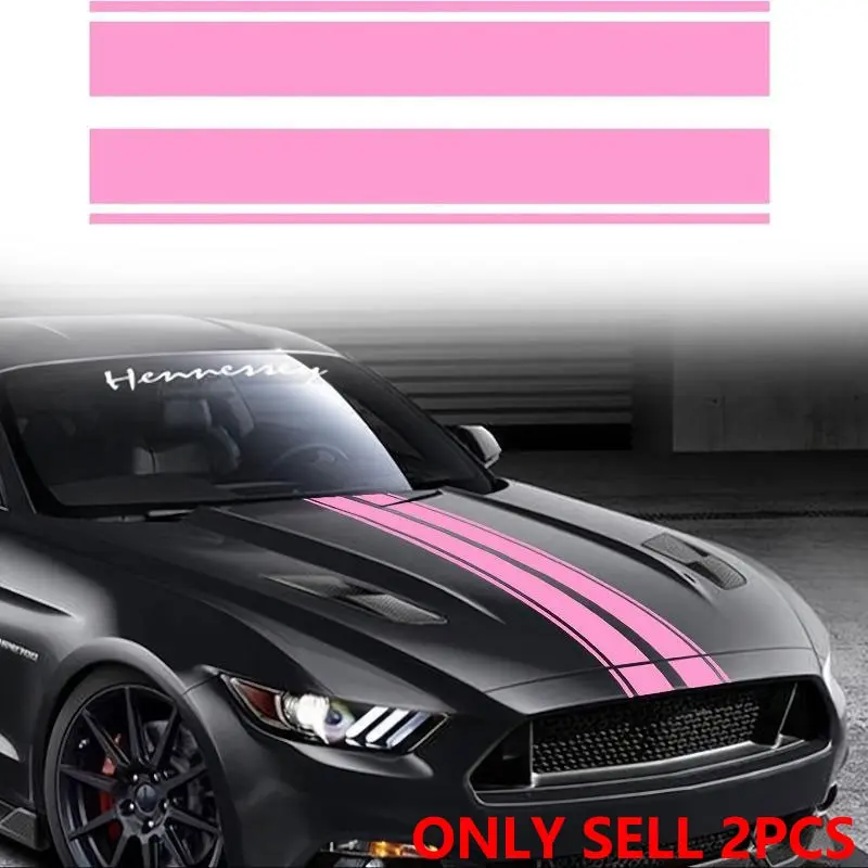 2PCS Multi-color Optional Geometric Graphics Long Car Stickers, Vinyl Car Sticker, Car Decals Are Waterproof Easy To Apply Durable Self-adhesive Suitable for Cars Trucks Hoods Scratches Simple Rectangular Design To Enhance Vehicle Recognition