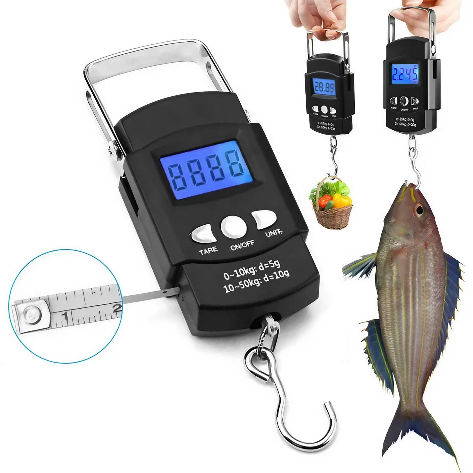 Backlit LCD Display Hook Scale, 110 lb/50kg Hook Scale, Batteries Required Hook Scale, Universal Handheld Hook Scale, Hand Tools as Dad Gifts, Heavy Duty, Tool, Portable Digital Scale, Balance Scale