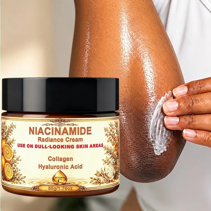 Niacinamide Radiance Cream, Hydrating & Smoothing Body Brightening Cream, Moisturizers, Even Out Dull Skin Tone, Suitable for Underarms, Elbows, Knees, Inner Thighs, Infused with Collagen, Hyaluronic Acid & Vitamin C