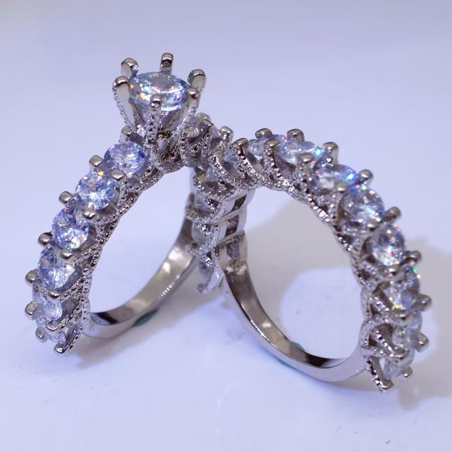 Proposal engagement ring Full diamond ring Simple and stylish ring