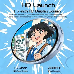 Cyber Electronic Bar Smart Network Connectivity Badge 1.7-inch HD Screen Anime Electronic Badge | Dynamic Display GIF/Video Badge