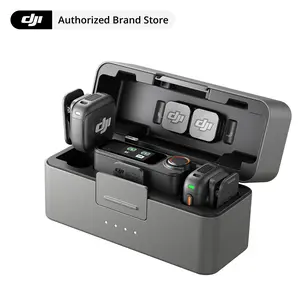 DJI Mic series, Wireless Microphone for iPhone/Camera/Android, Ultralight, Adaptive Gain Control for Balanced Volume, Dual Band Anti-Interference, 28hrs Use, Vlog