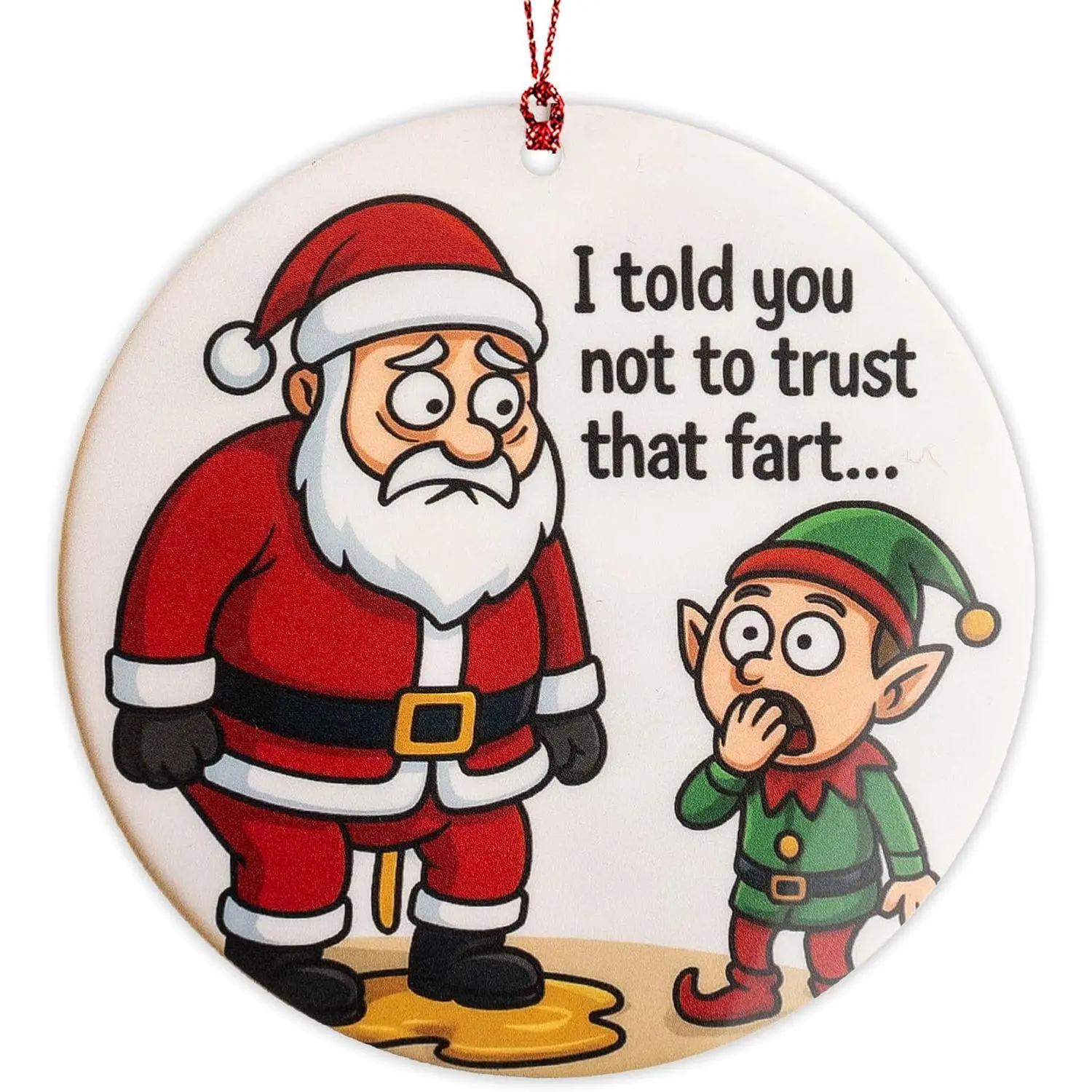 Funny Inappropriate Christmas Ornament, Naughty Reindeer Ornament, White Elephant , Funny Ornament for Adults,  Holiday