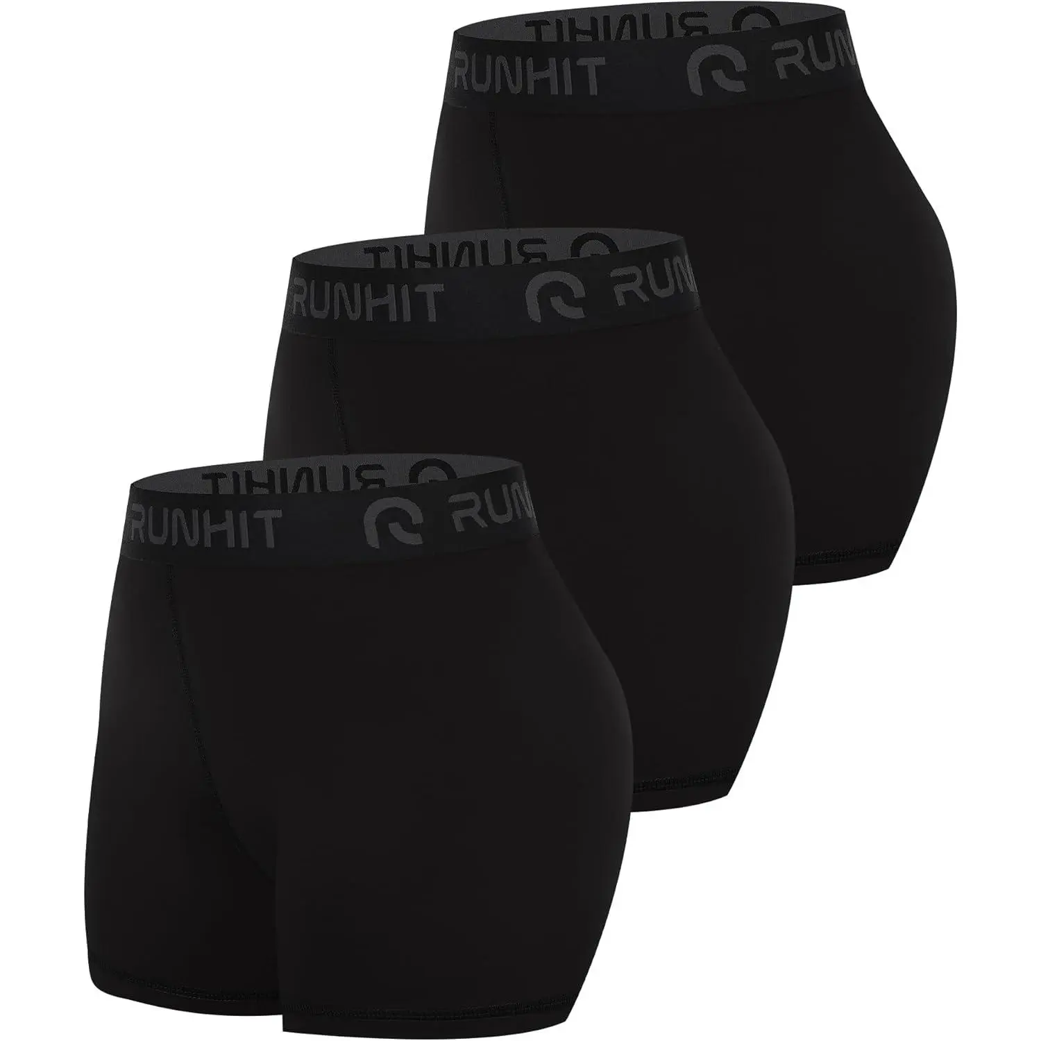 Runhit 3" Volleyball Shorts Womens 3 Pack Compression Shorts for Women Spandex Shorts Women Workout Athletic Yoga Gym
