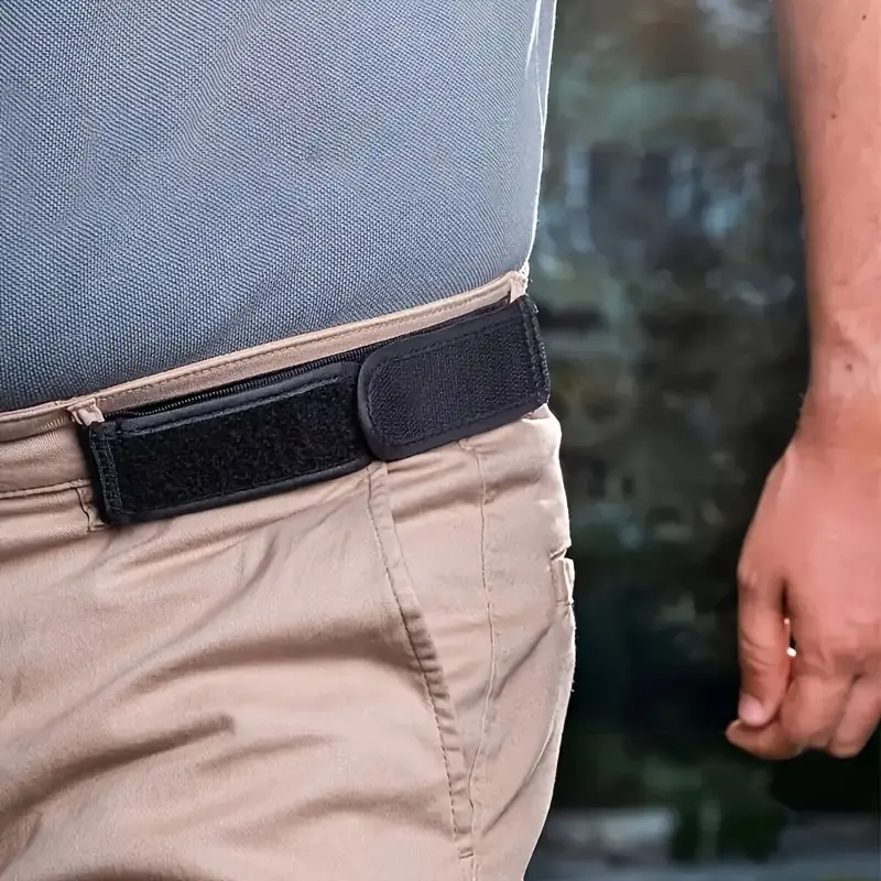 2-piece set of unisex elastic belts, buckle-free invisible metal soft adjustable side belts, black convenient invisible adjustable waist belts