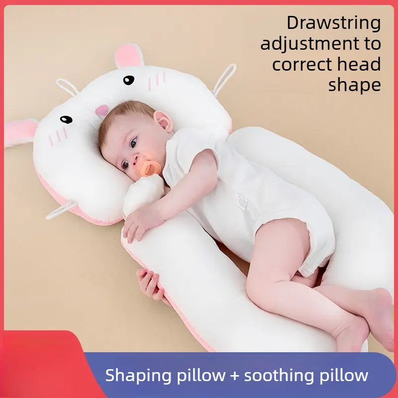 Soft Head Shaping Sleep Support Pillow, Gentle Head Shape Corrector Cushion, Anti Flat Head Comfort Sleep Aid Must Have for New Moms