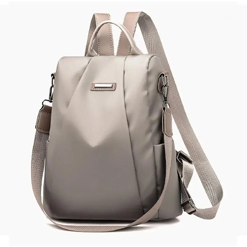 Women Multifunction Backpack Solid Casual Korean Anti-theft Oxford Travel Backpack Korean Fashion Stylel Large Capacity Bag