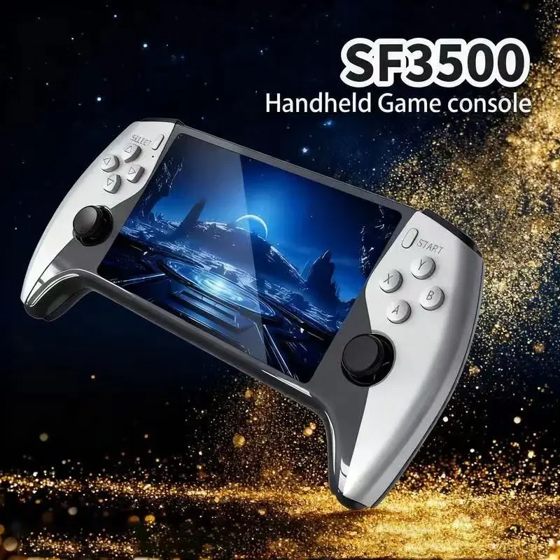 2026 New Sf3500 Upgrade Handheld Gaming Console, Portable, 5-Inch IPS Full HD Screen, Multiple Emulator Modes, 3000mah Long Battery Life