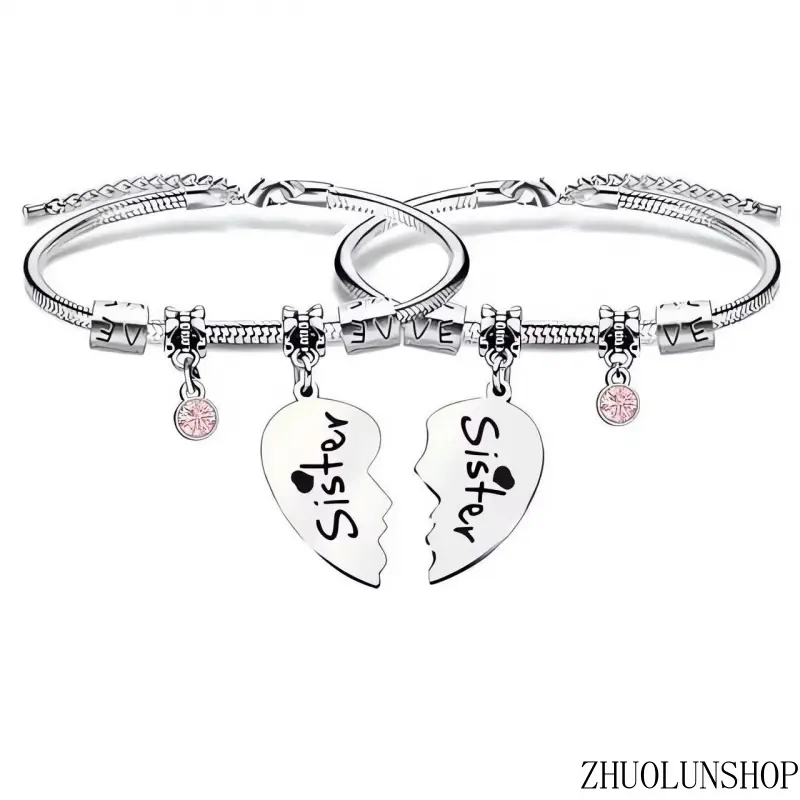 Mother‑Daughter Matching Heart‑Charm XOXO Bracelet Set for Mother’s Day and Birthday‑Gift Giving, Eternal‑Heart Love‑Letter Pendant Design, Nickel‑Free Skin‑Friendly Tarnish‑Resistant Alloy, Sentimental Keepsake Jewelry for Daily Outfits, Parties and Fami