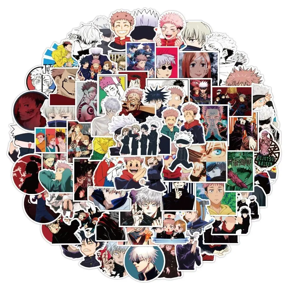 10/30/50/100pcs Cartoon Jujutsu Kaisen Stickers Japanese Anime Decals for Laptop Scrapbook Luggage Car Cool Graffiti Sticker Toy