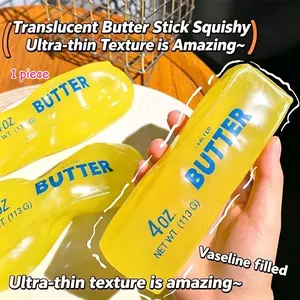Moldable Butter Bar Squishy, Vaseline Filled Moldable Squeeze Fidget Toy, Stress Relief Vent Decompression Squishy Toy, Sensory Squishies