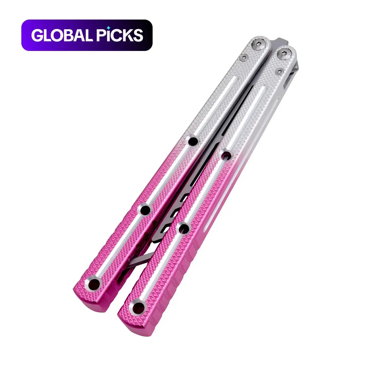 Balisong, Lightweight Foldable Aluminum Alloy Handle Butterfly Flip Toy, Four Colors Available, Durable Stylish Beginner Friendly Trainer for Beginners #GLOBAL PICKS