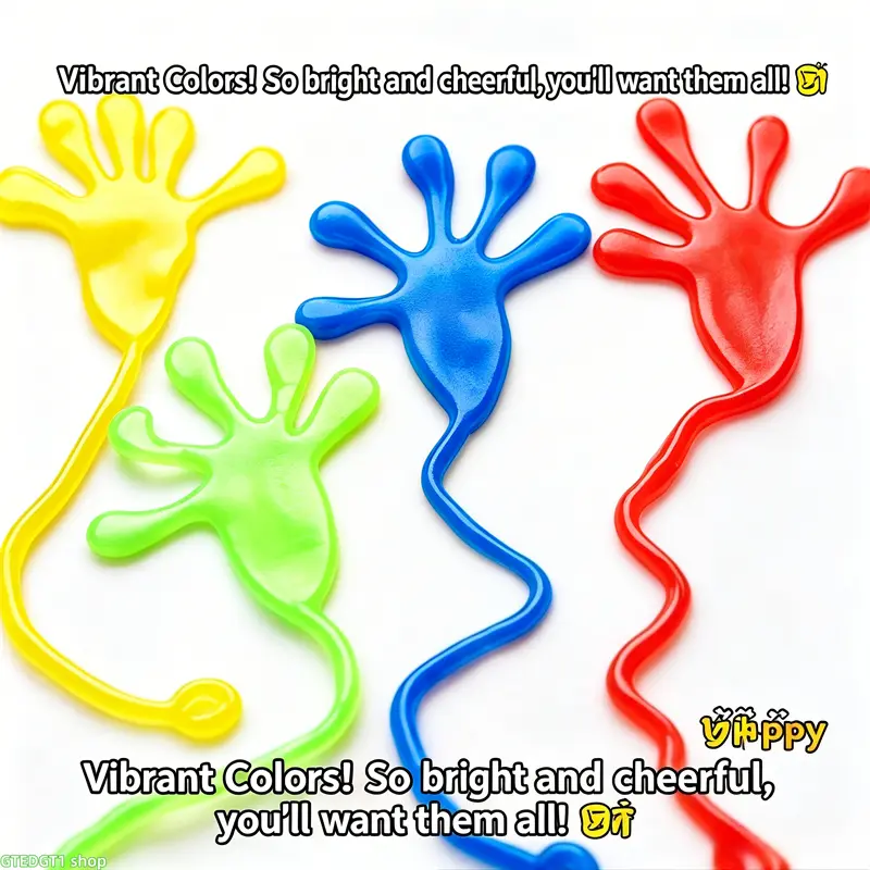 Flexible Stretchable Sticky Slap Hand Toys, Soft Tpr Wall Crawler Novelty Stress Relief Toys With Assorted Bright Colors, Mini Game Gifts For Kids, Classroom Rewards, Birthday Party Favors, Indoor And Outdoor Play Accessories