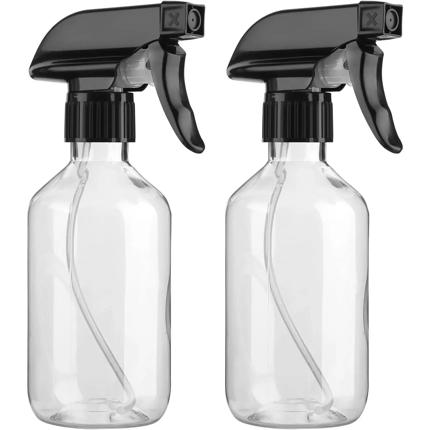 2 Pack 300ml Leakproof Plastic Storage Bottles - Adjustable Mist/Jet Nozzle, Refillable, No-Spill for Hair, Cleaning, Kitchen, Travel, Salon Essentials