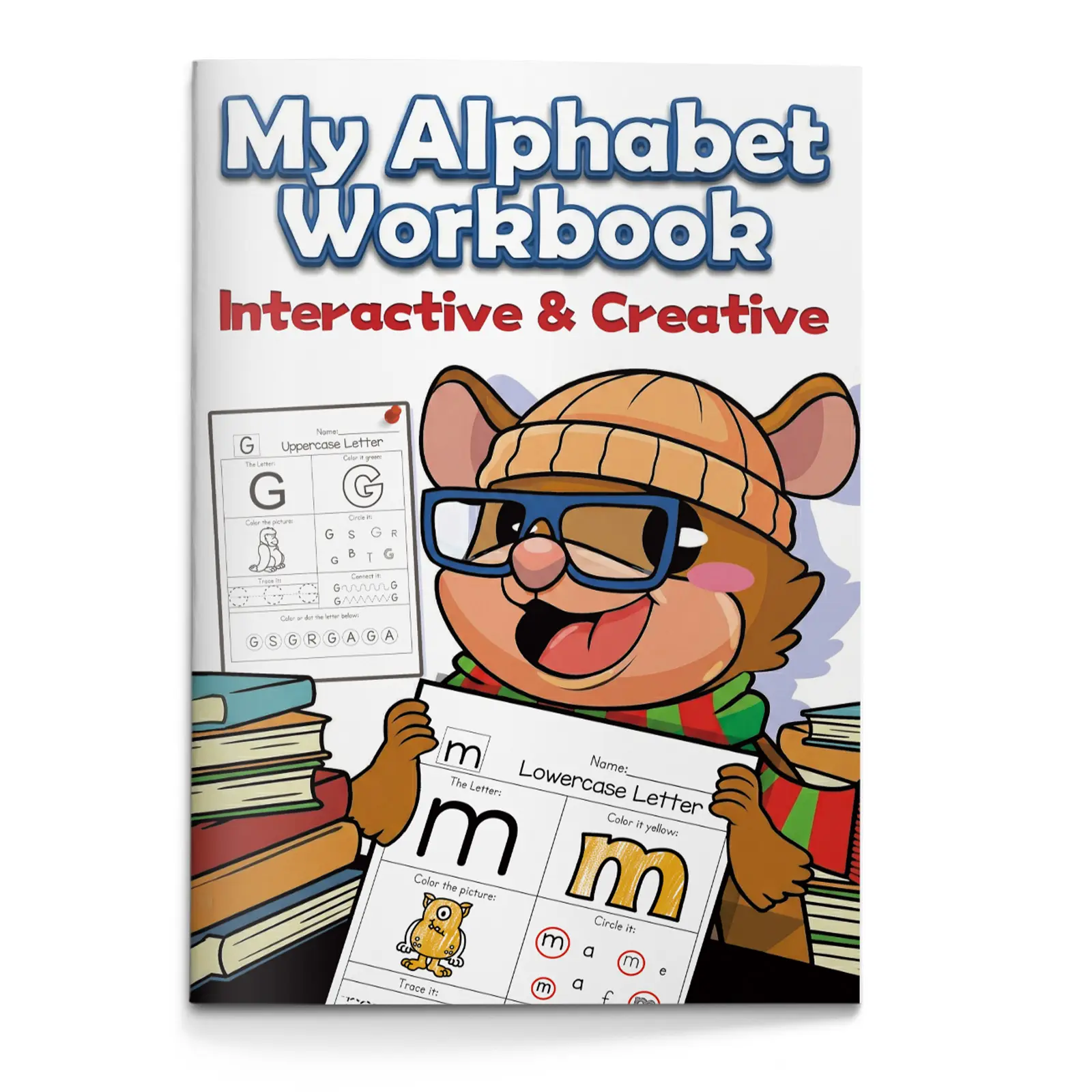 Alphabet Practice Workbook for Kids, A to Z Letter Tracing, Coloring, Find the Letter and Connect Activities for Preschool and Kindergarten Learning