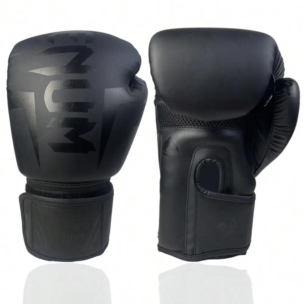 PU Leather Boxing Gloves for Adults, Professional Matte Training Gloves, 8oz 10oz 12oz 14oz 16oz, Muay Thai Sandbag Fighting Gloves