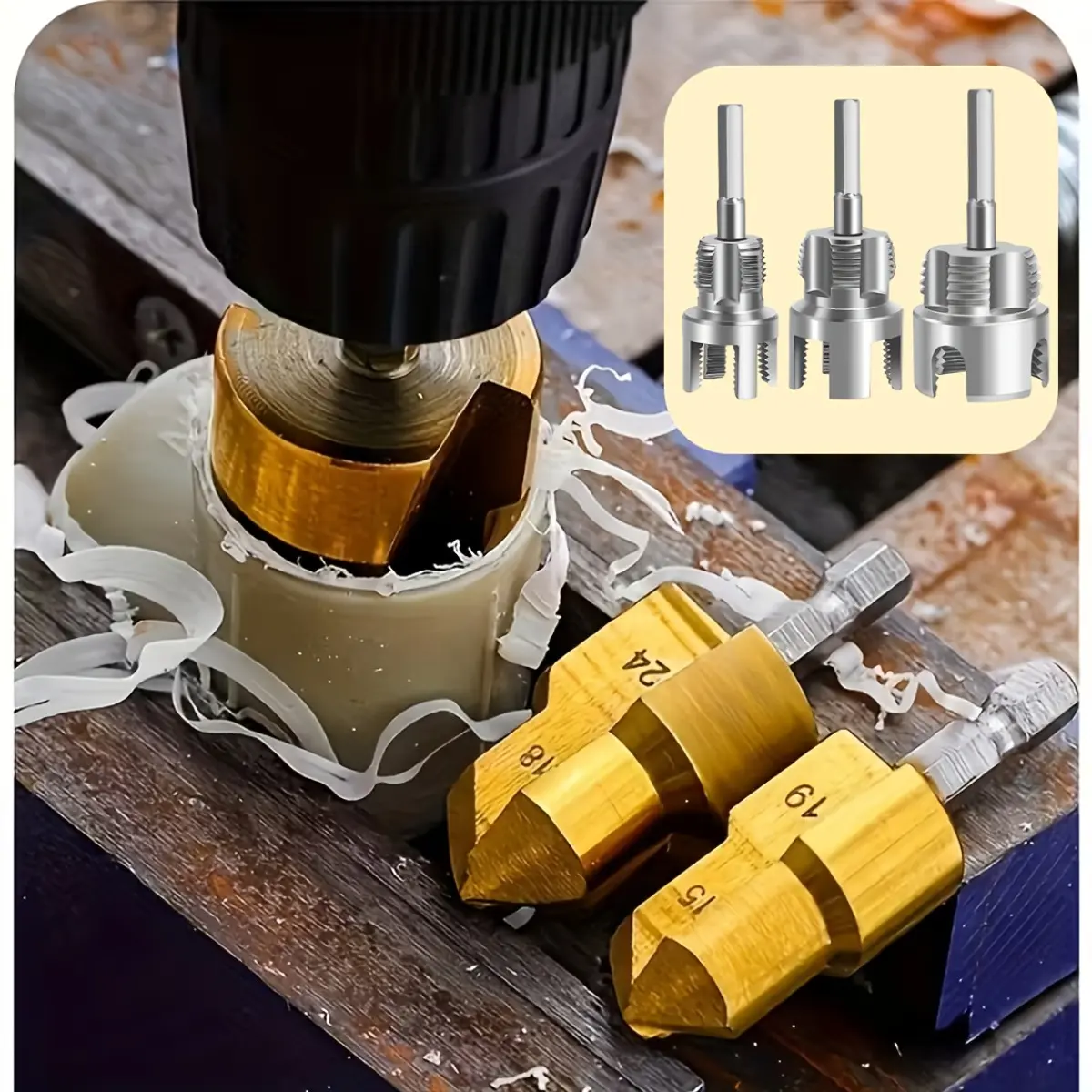Trending Pipe Threading Tool Kit, Hand Tools, Premium 6-Piece Heavy Duty Die Set, Game-Changer for Easy PVC & PPR Pipe Installation, Lifesaver DIY Plumbing Hack for Your Home, Hot Sale Must-Have Tool